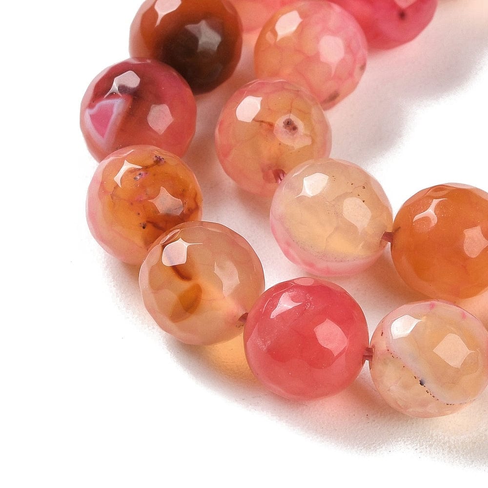 Agat – Orange, Facetteret (10mm) - Uniq Perler - 113121