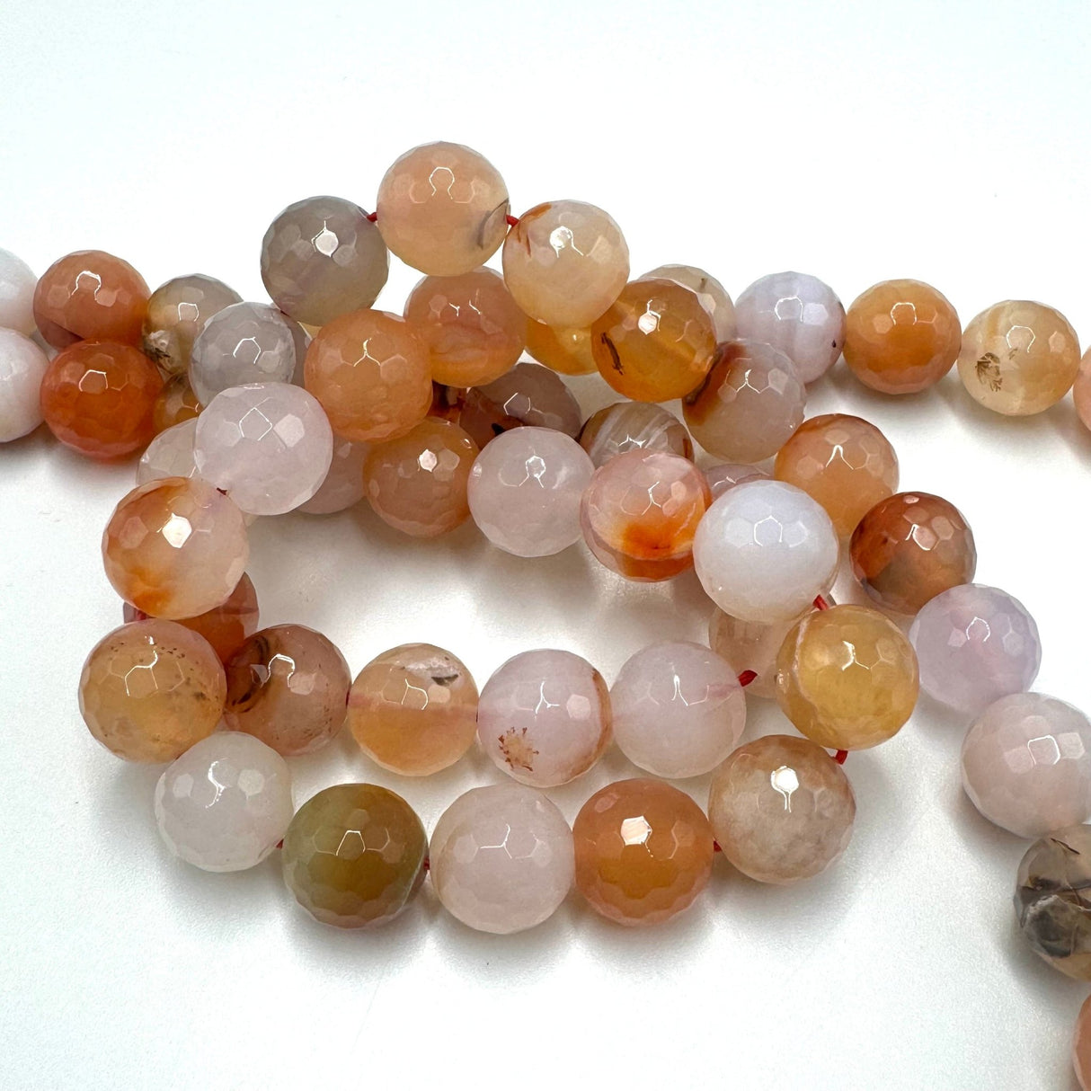 Agat – Orange, Facetteret (14mm) - Uniq Perler - 113131