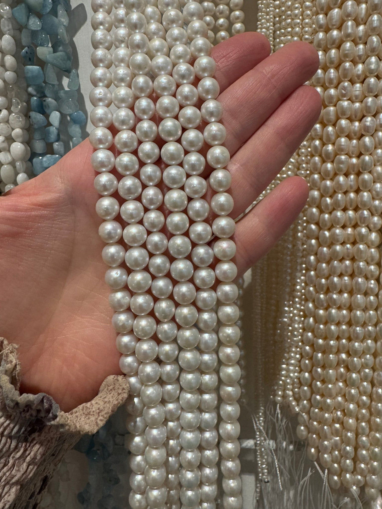 Akoya Saltvandsperler – Grade AA (6,5x7mm) - Uniq Perler - 115383