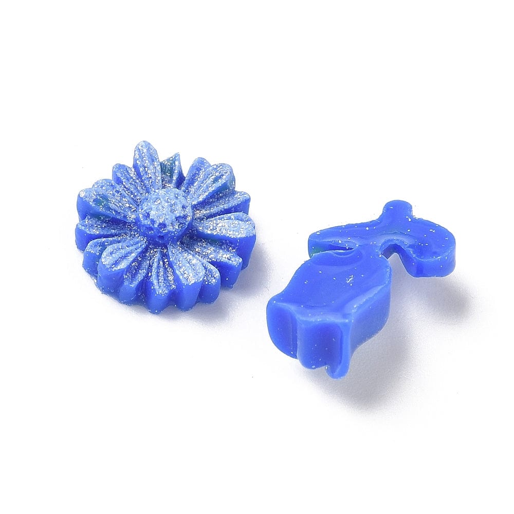 Akryl Cabochon Mix – Blå (6 - 18mm) 100 Stk - Uniq Perler - 114876