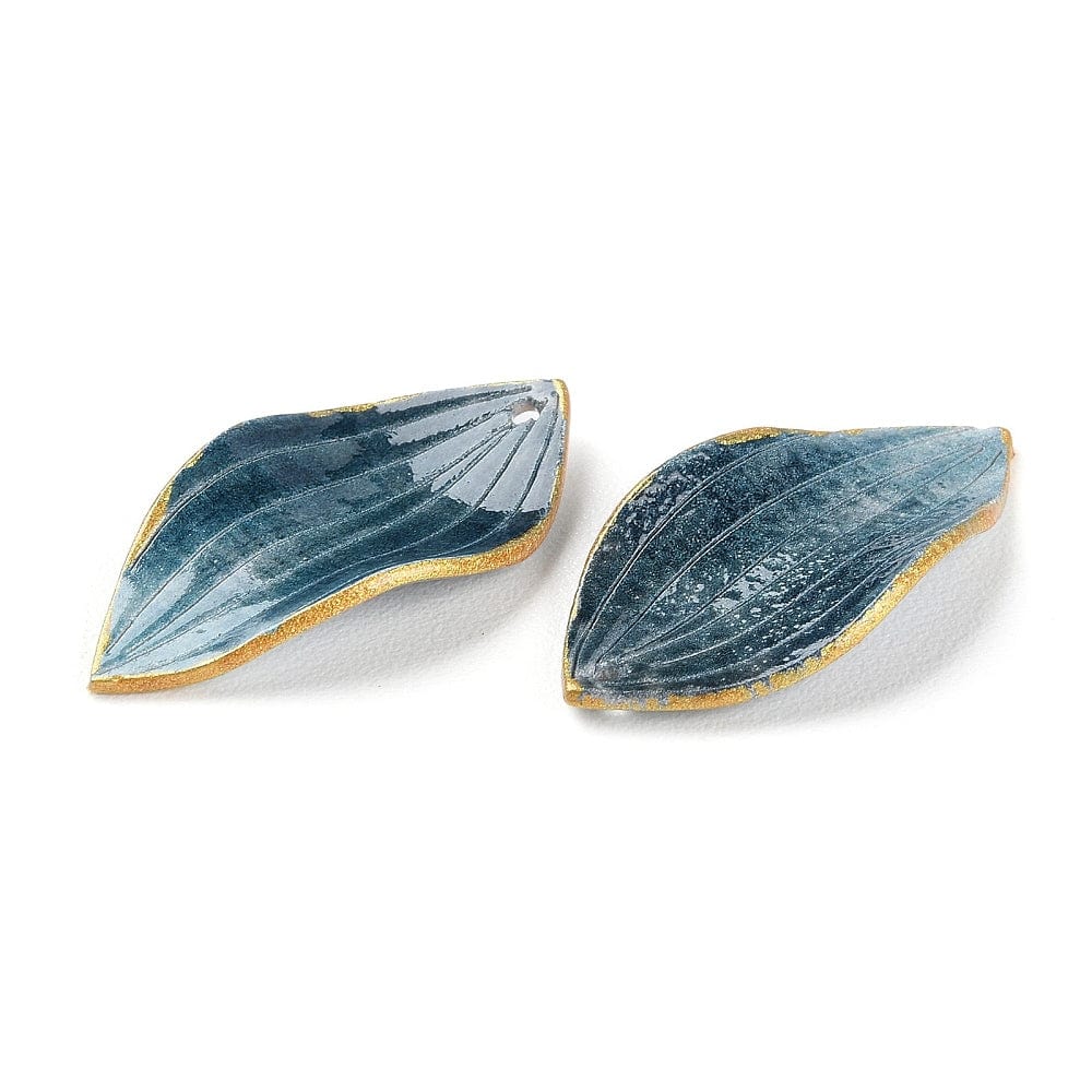 Akryl Vedhæng, Blå, 29x15mm, 2 Stk - Uniq Perler - 0001489575