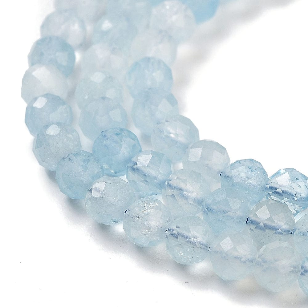 Akvamarin – Blå, Facetteret (4mm) - Uniq Perler - 112370