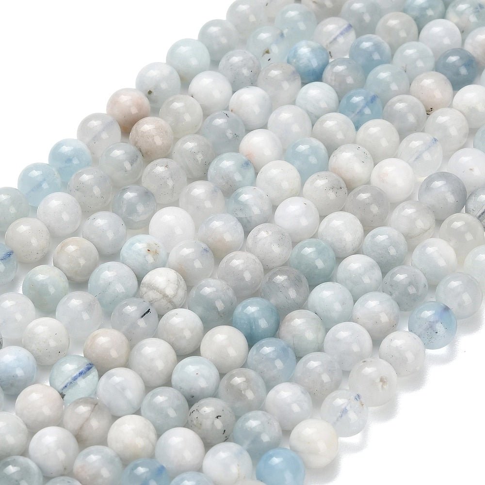 Akvamarin Perler – Runde Glatte (10 - 10,5mm) - Uniq Perler - 120137