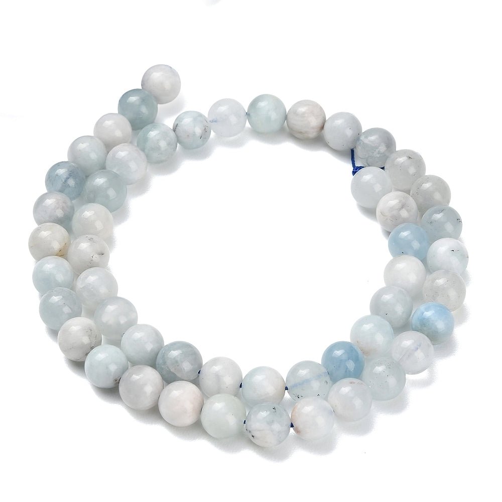 Akvamarin Perler – Runde Glatte (10 - 10,5mm) - Uniq Perler - 120137