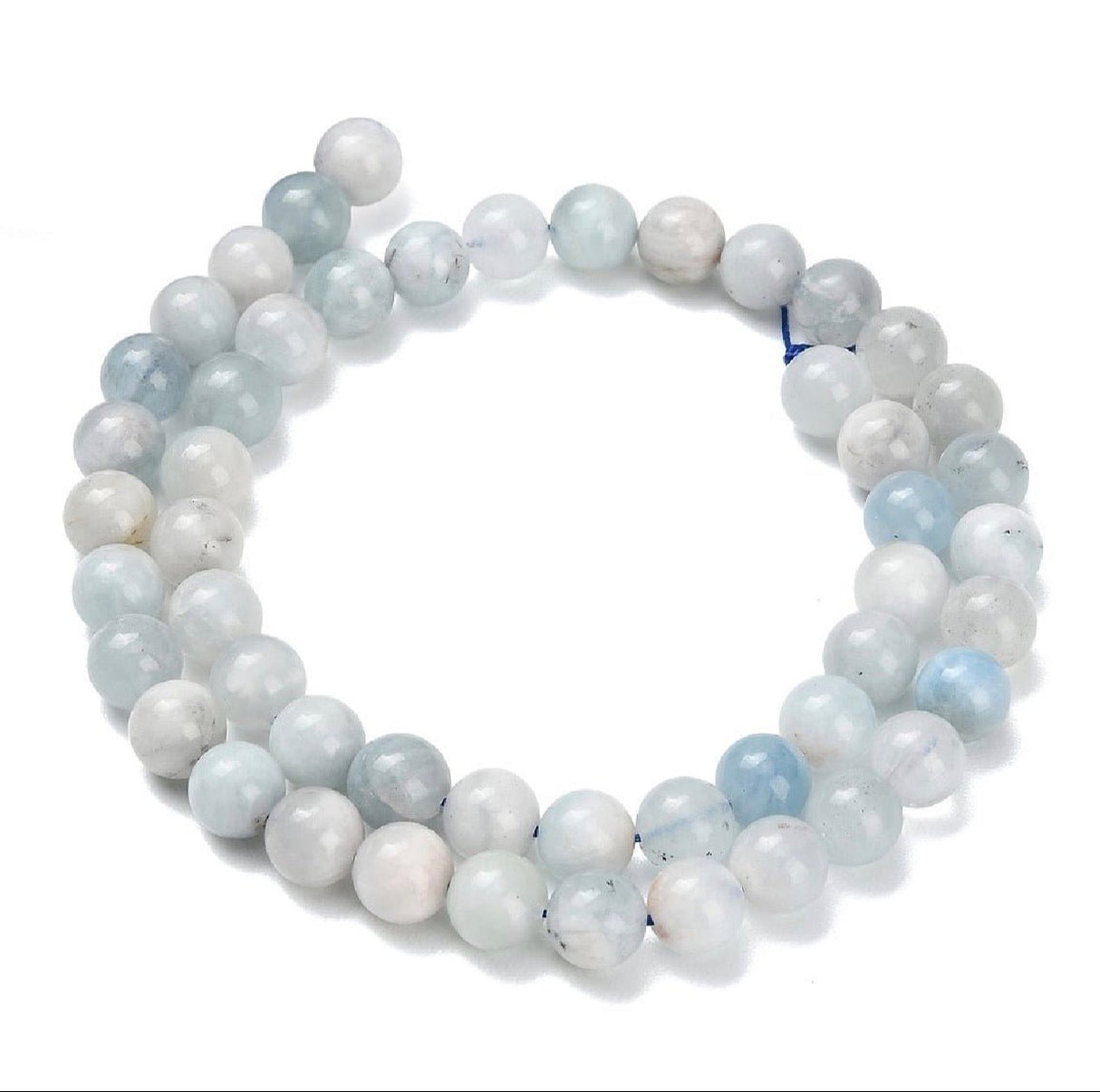 Akvamarin Perler – Runde Glatte (10 - 10,5mm) - Uniq Perler - 120137