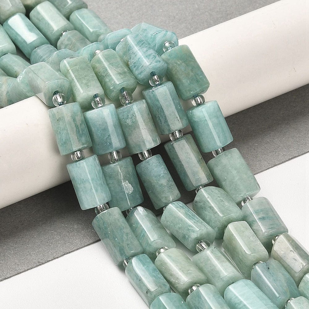 Amazonit – Aflange Perler (11x6mm) - Uniq Perler - 112256