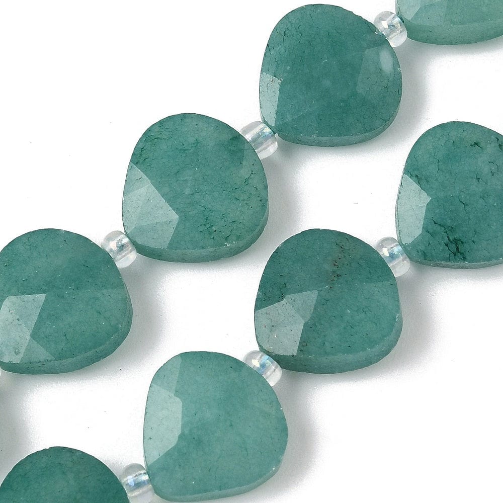 Amazonit Dråber - Turkis, Facetteret (12x12x6mm) - Uniq Perler - 115900