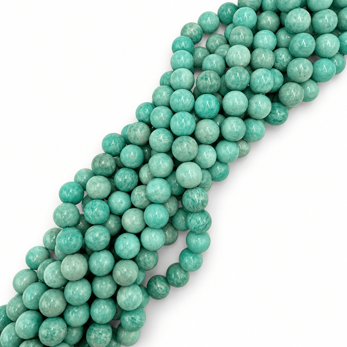 Amazonit Perler – Grøn, Grade A (10mm) - Uniq Perler - 125530