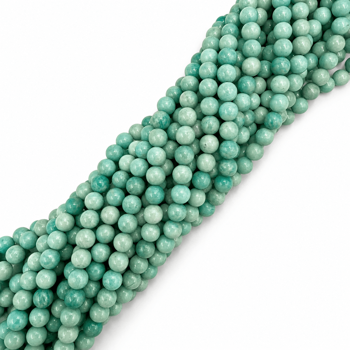Amazonit Perler – Grøn, Grade A (8mm) - Uniq Perler - 125528