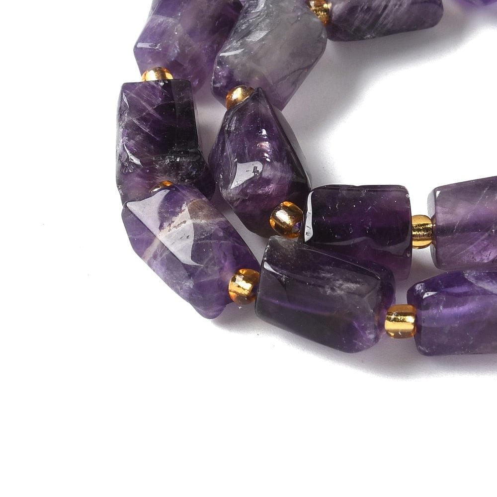 Ametyst Perler - Aflange (10x6,5mm) - Uniq Perler - 623582