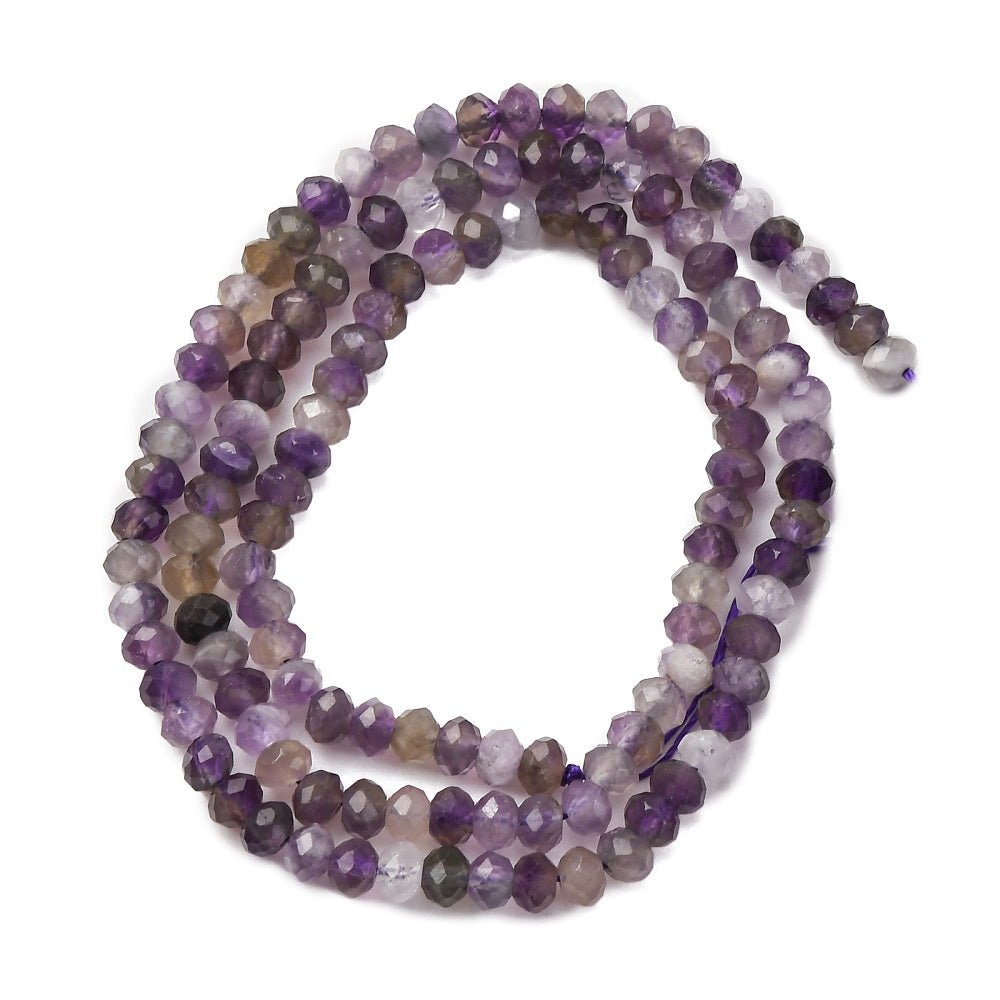 Ametyst Perler – Fasetterte Rondeller (4mm) - Uniq Perler - 116973