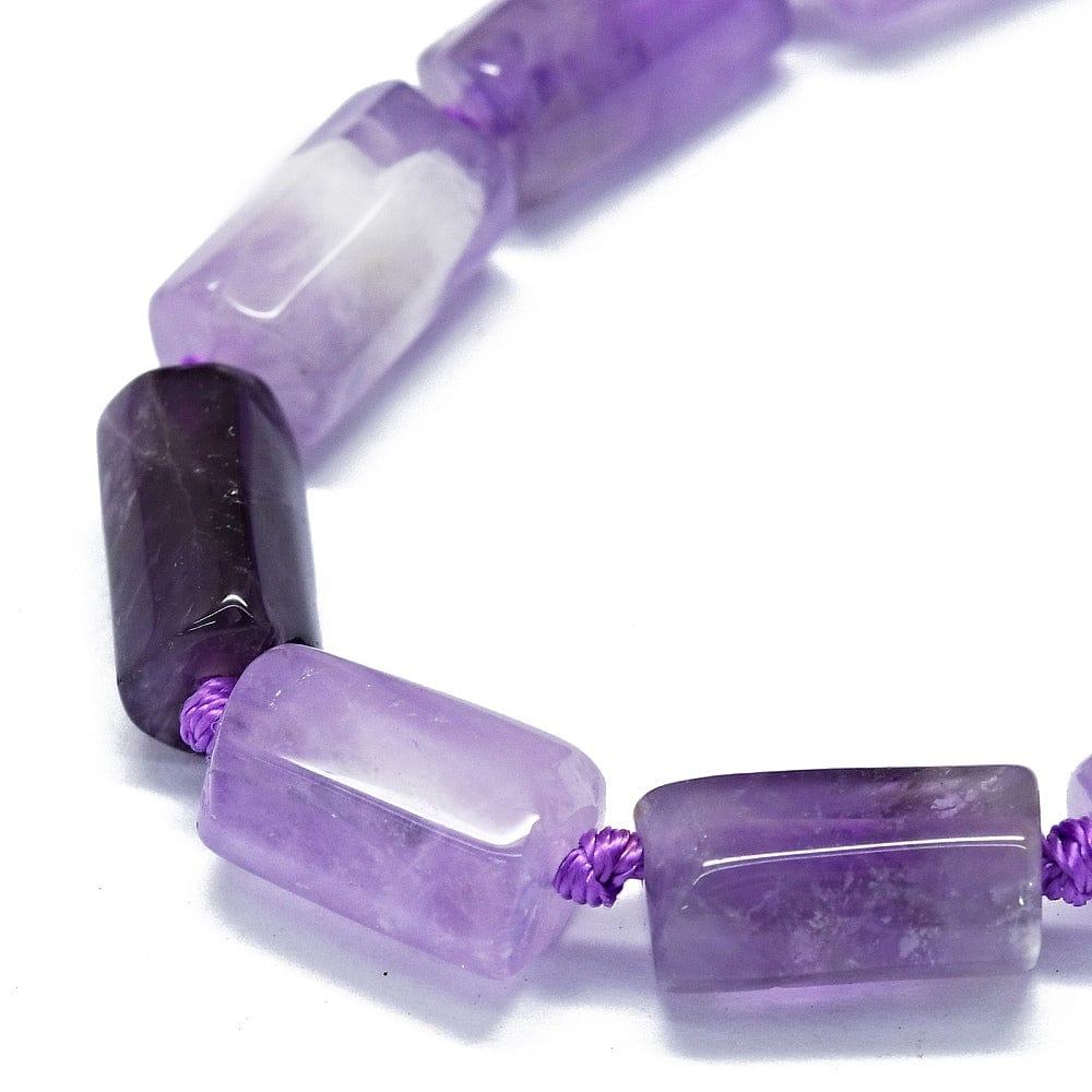 Ametyst Perler – Lilla, Tøndeform (14x8mm) - Uniq Perler - 0001489049