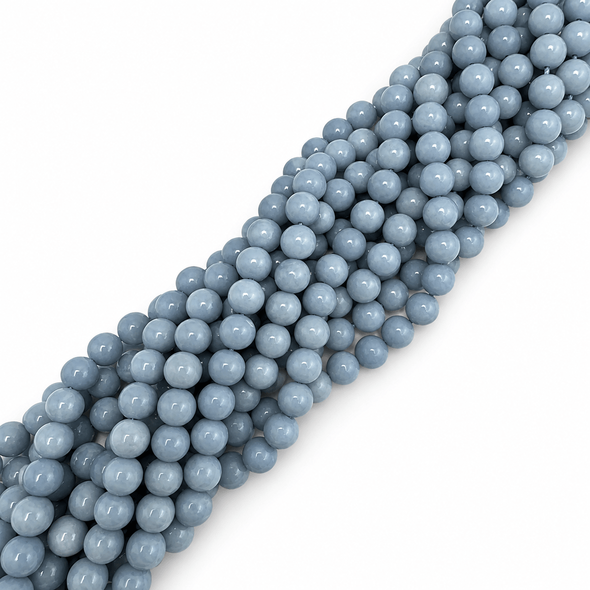 Angelite Perler – Rund (8mm) - Uniq Perler - 668722