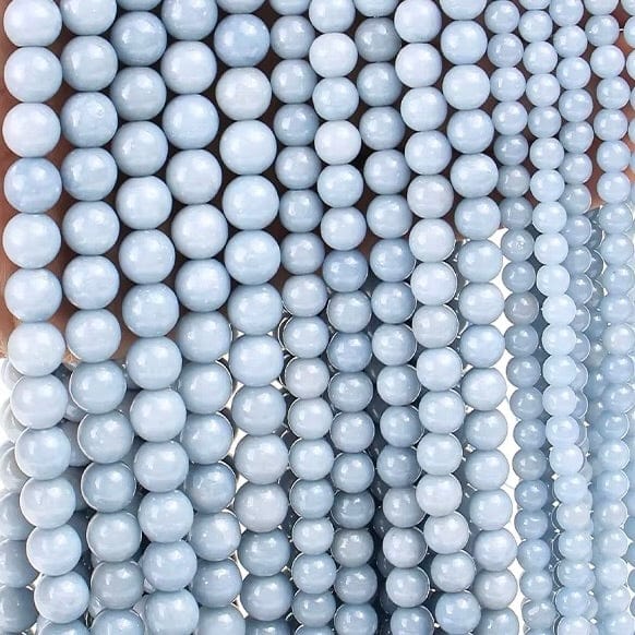 Angelite Perler – Rund (8mm) - Uniq Perler - 668722