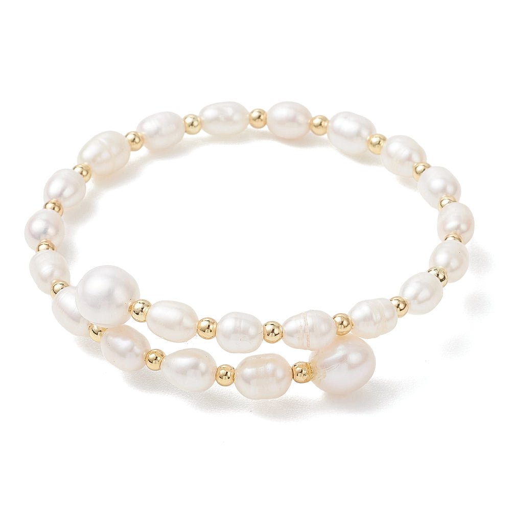 Bracelet with freshwater pearls – 18K gold-plated (cream white) - Uniq Perler -