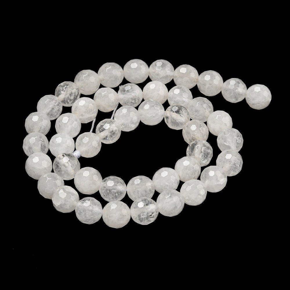 Auktion D......Bjergkrystal Perler – Facetterede, Runde (8mm) - Uniq Perler - 121708