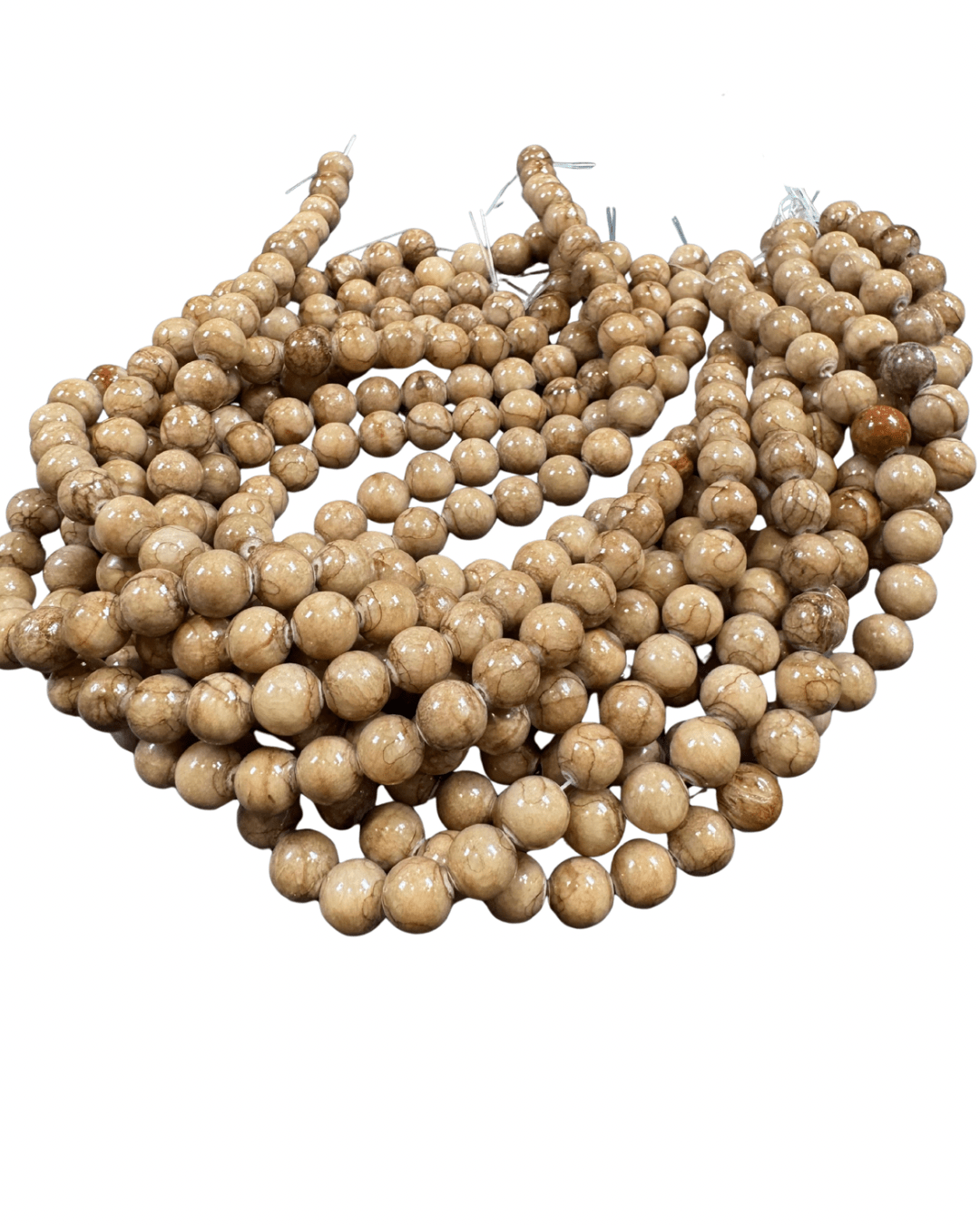 Auktion D.....Runde Jade Perler – Coffee Brun (10mm) - Uniq Perler - 116120