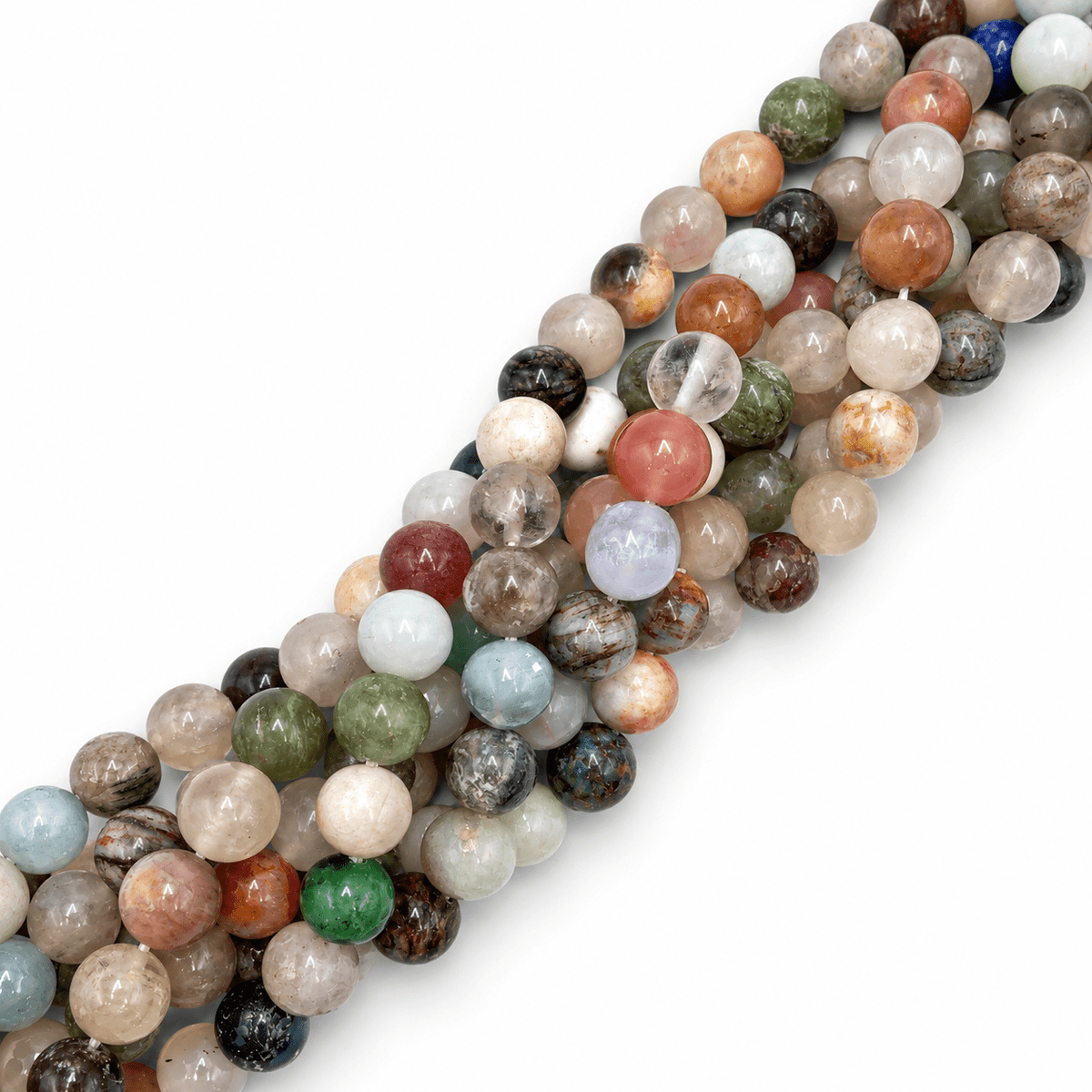 Auktion E…Naturstensperler Mix – Rund (8mm) - Uniq Perler - 122281