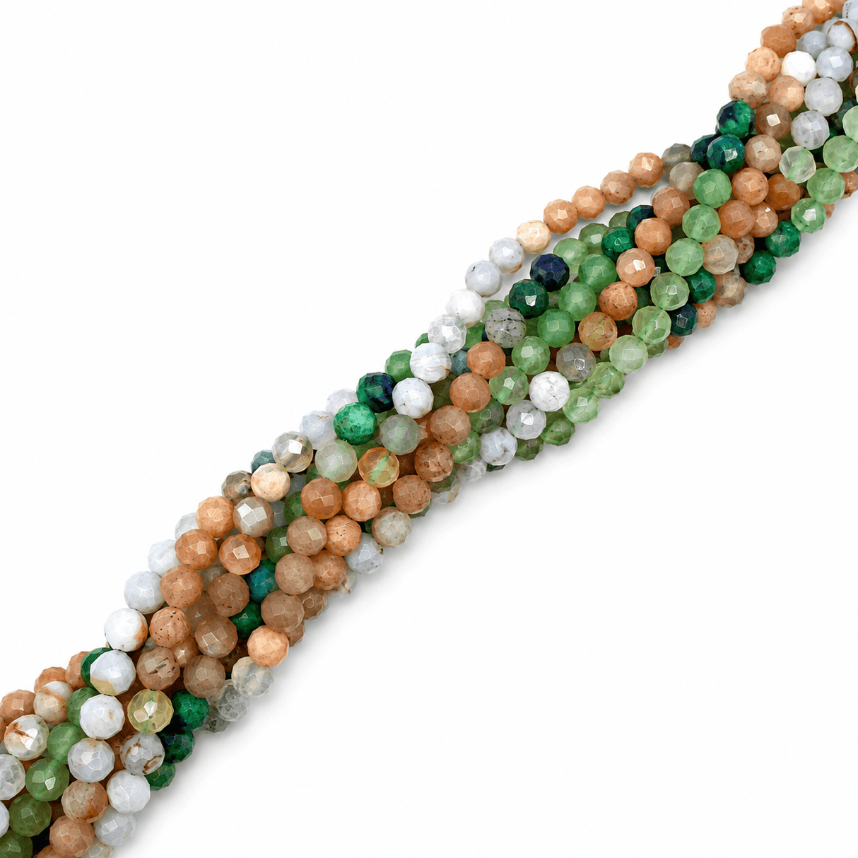 Auktion I......Natursten Mix – Facetteret (4mm) - Uniq Perler - 112019