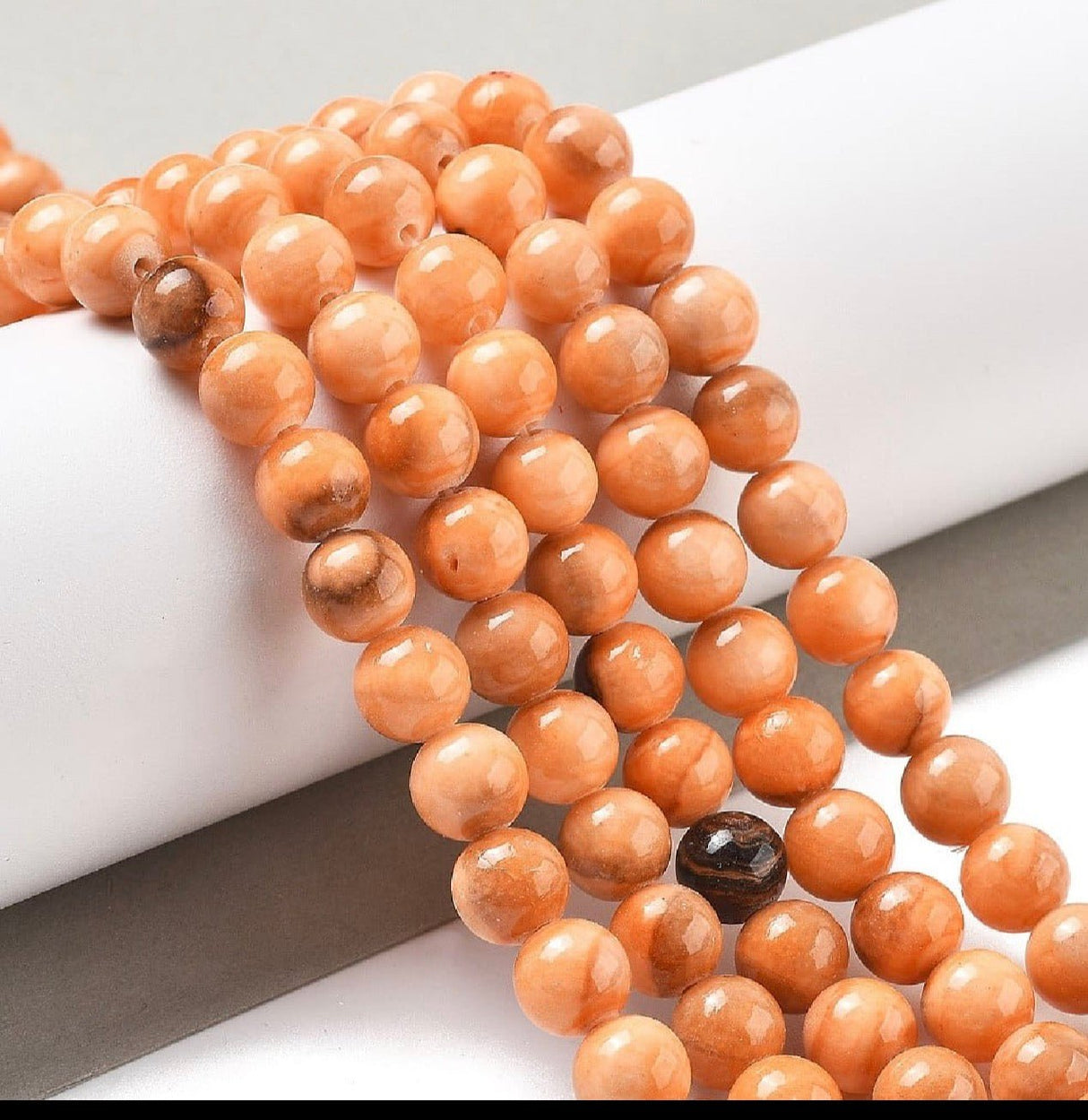 Auktion J.....Jade – Orange Runde (8,5mm) - Uniq Perler - 114690