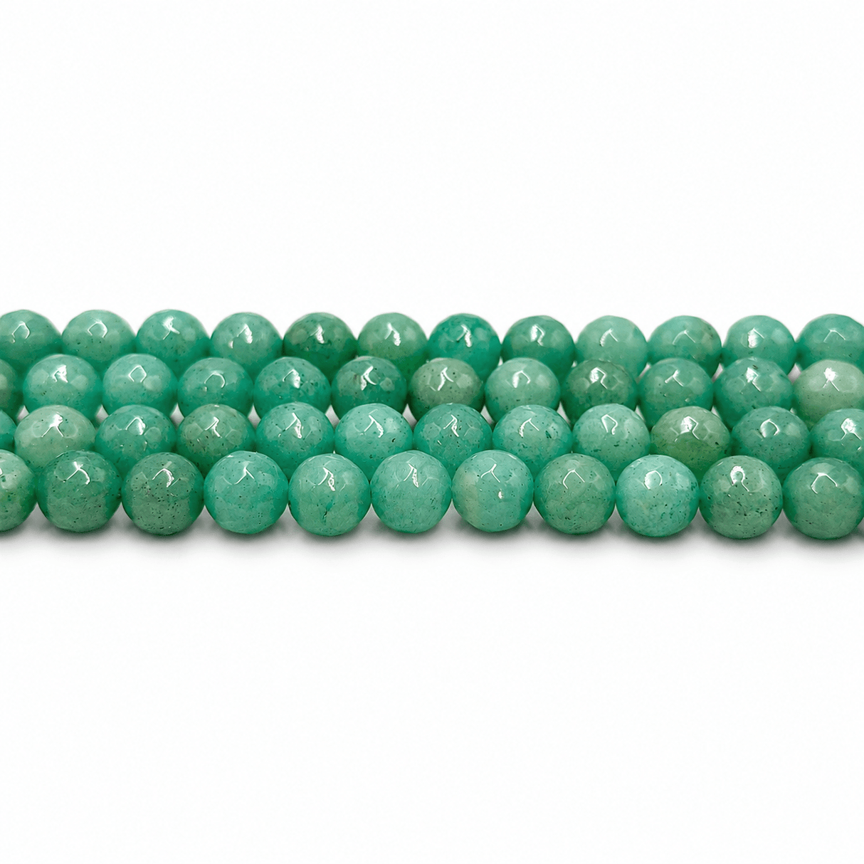 Auktion P......Jade Perler – Turkis, Facetteret Rund (10mm) - Uniq Perler - 125237