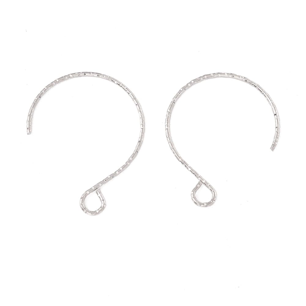 Auktion P......Vandfaste Stål Creoler Med Mønster, 20mm, (1 par) - Uniq Perler - 116020