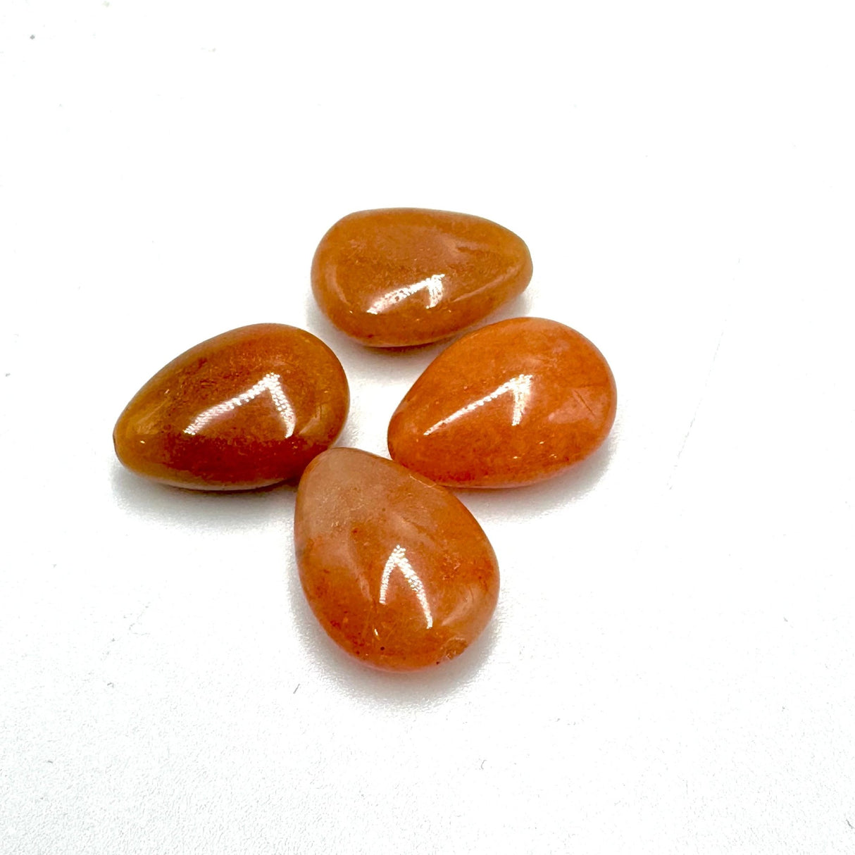 Aventurin Dråber, Brændt Orange, 14x19mm - Uniq Perler - 112836