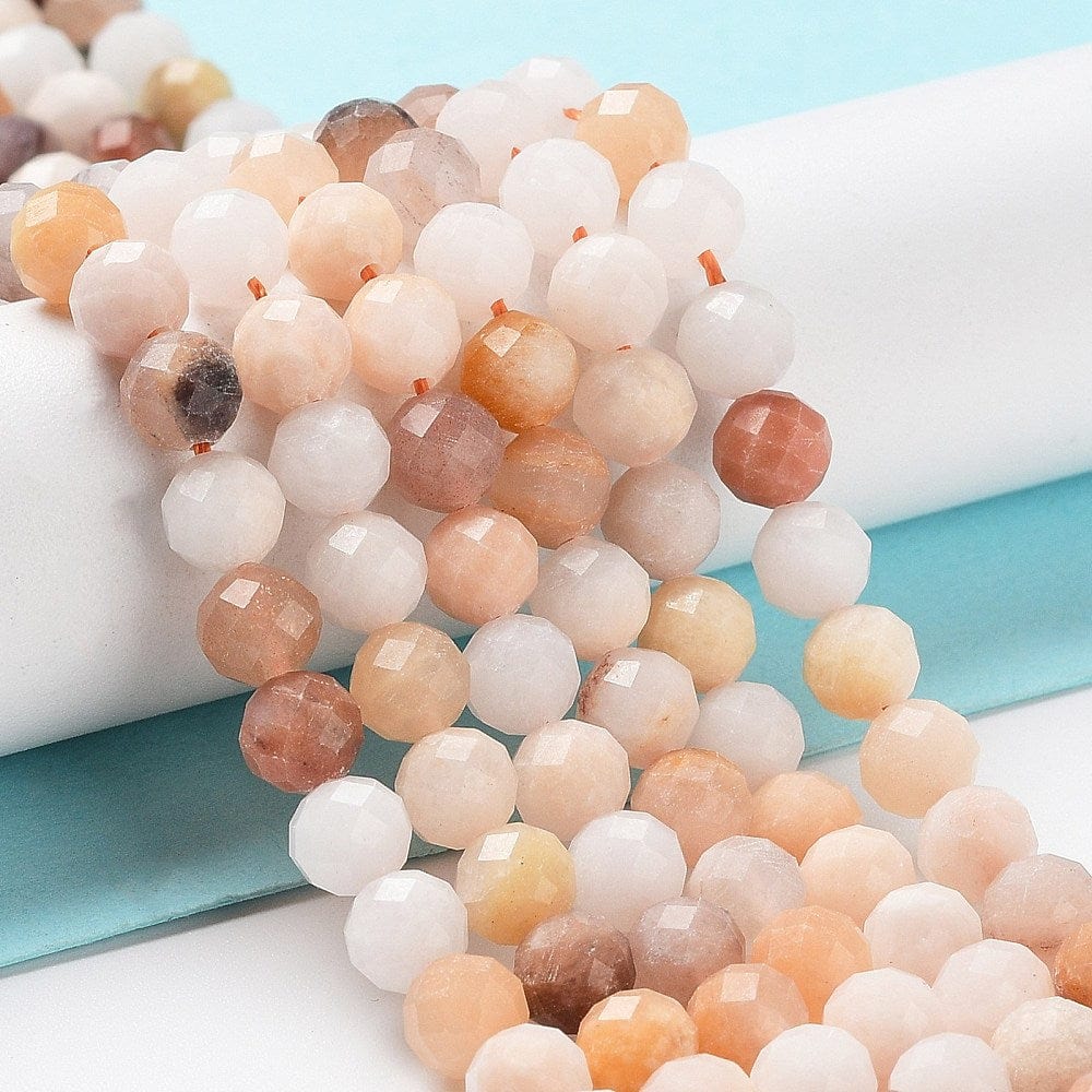 Aventurin – Farve Mix, Facetteret (5,5–6mm) - Uniq Perler - 112184