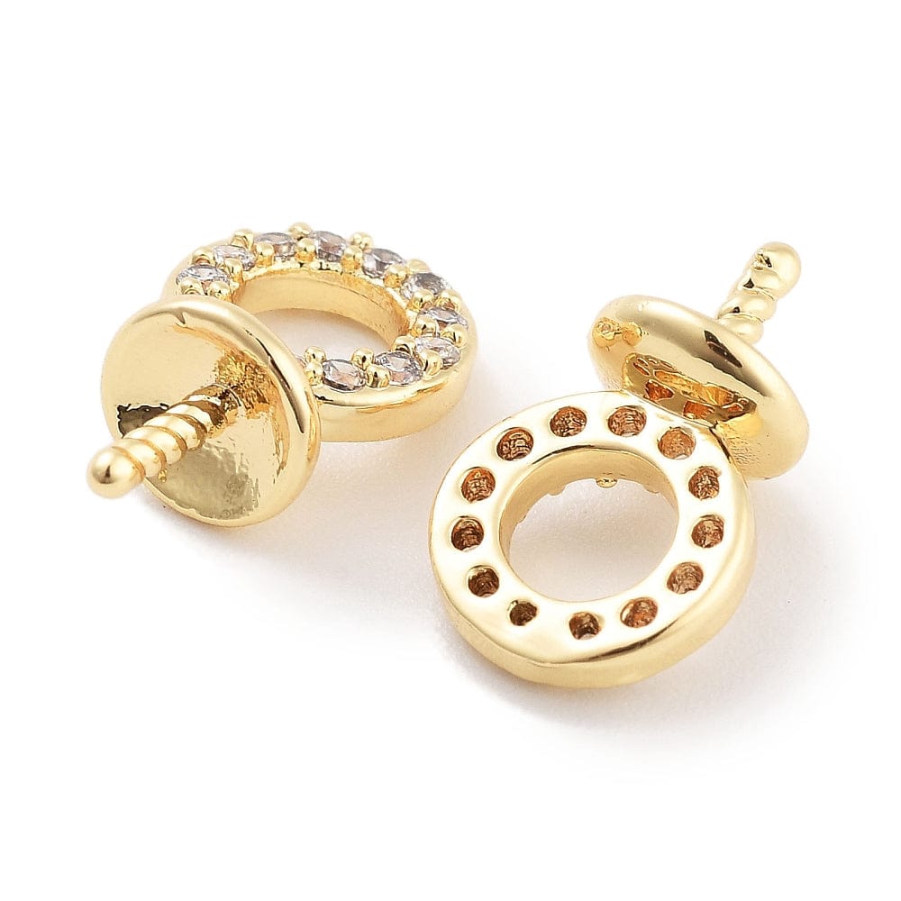 Bail Til Topboret Perler - 18K Forgyldt (13x7,2mm) - Uniq Perler - 112839