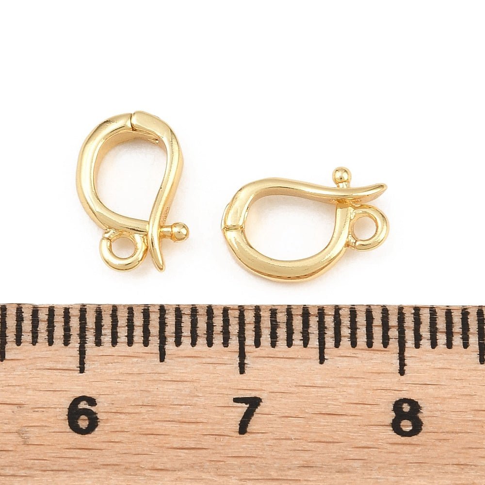 Bails Til Vedhæng – 18K Langtidsholdbar Forgyldt Messing (11x7x2mm) 1 stk - Uniq Perler - 122514