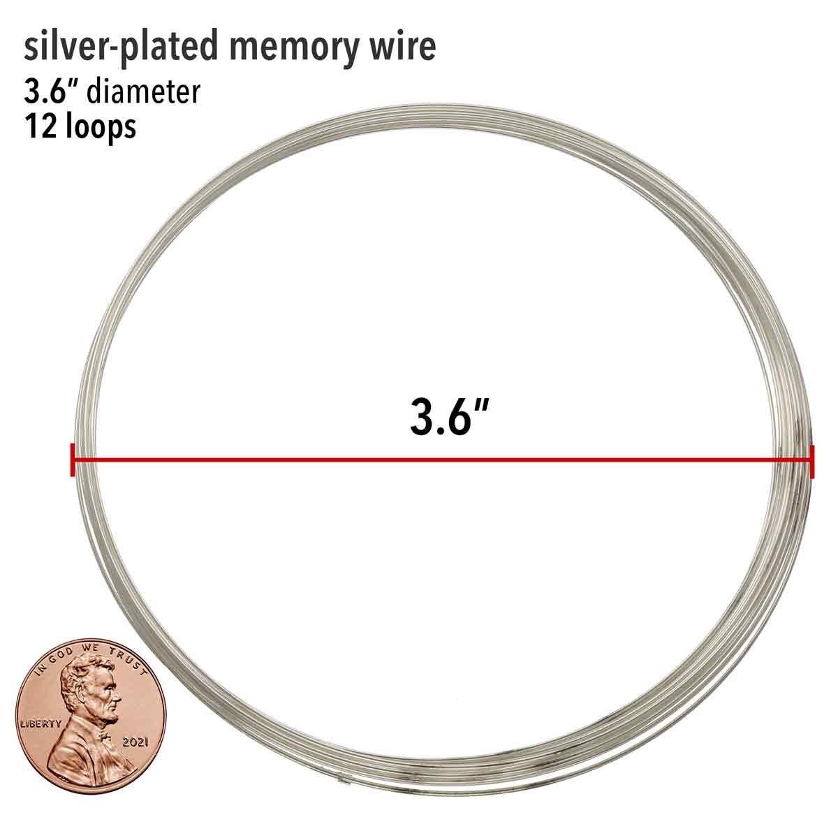 Beadsmith Memory Wire - Sølvbelagt Stål (0,51mm) - Uniq Perler - 116366