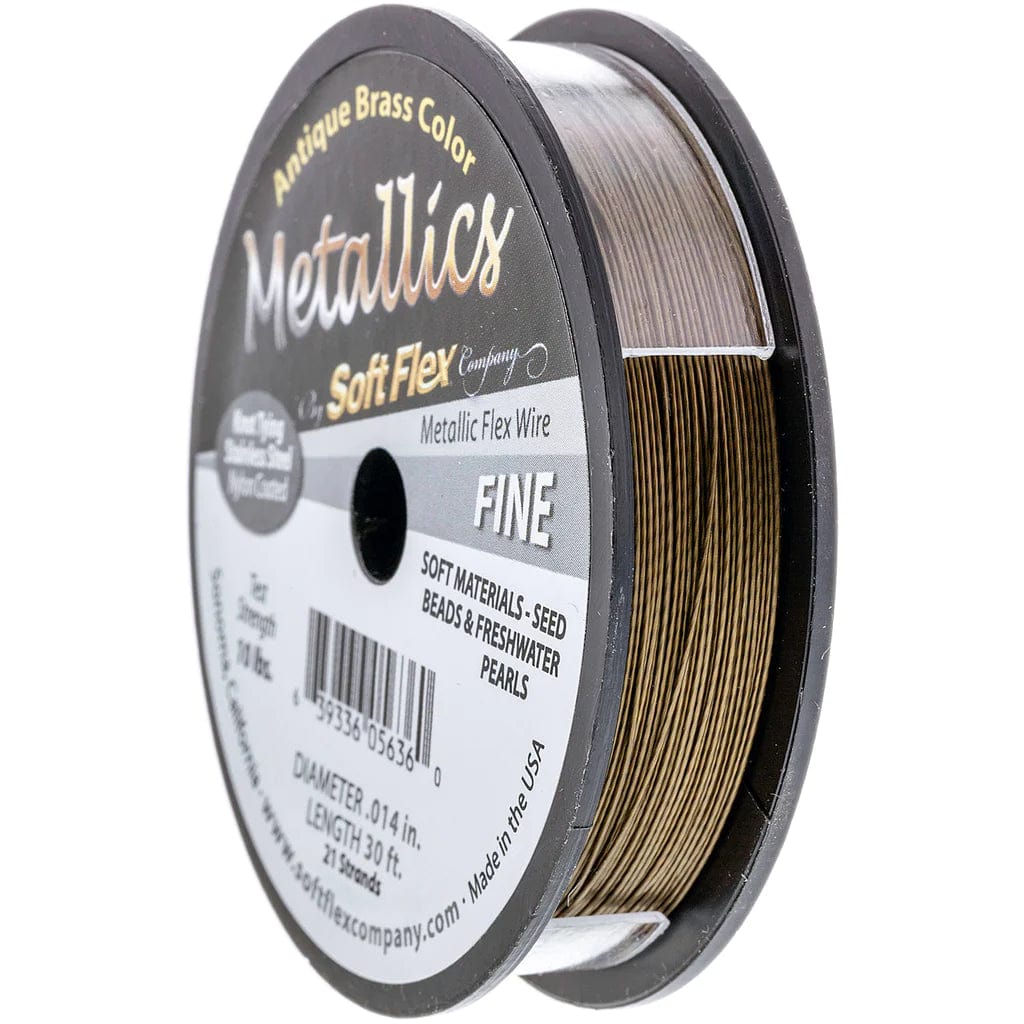 Beadsmith Nylon Coated Stål Wire – Gylden Brun (0,35mm), 9,44m - Uniq Perler - 0639336056360