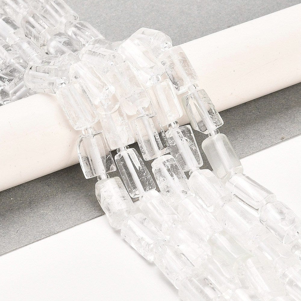 Bjergkrystal – Klar, Facetterede Perler (9–11mm) - Uniq Perler - 112428