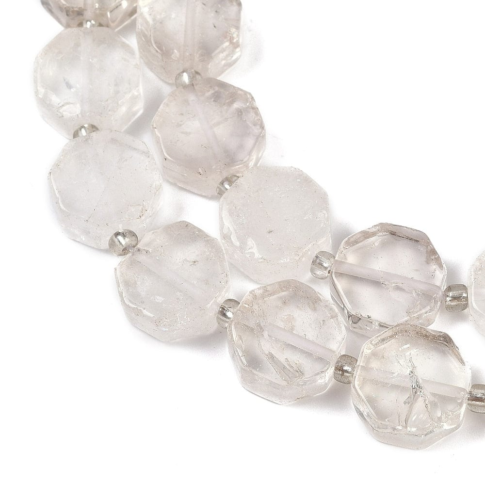 Bjergkrystal – Klar, Kantet (8–16mm) - Uniq Perler - 114167