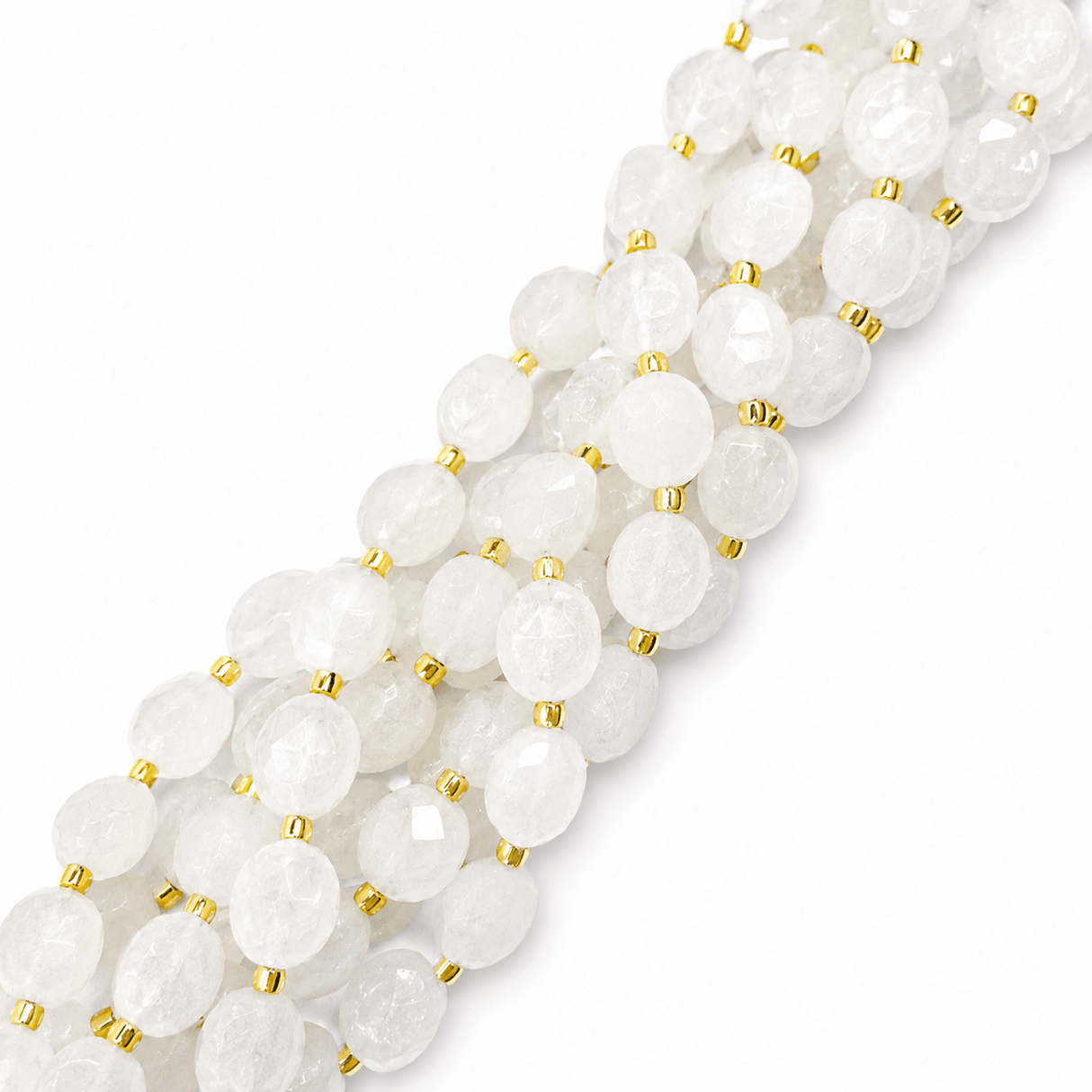 Bjergkrystal Perler – Facetterede Flade Runde (10 - 11mm) - Uniq Perler - 117281