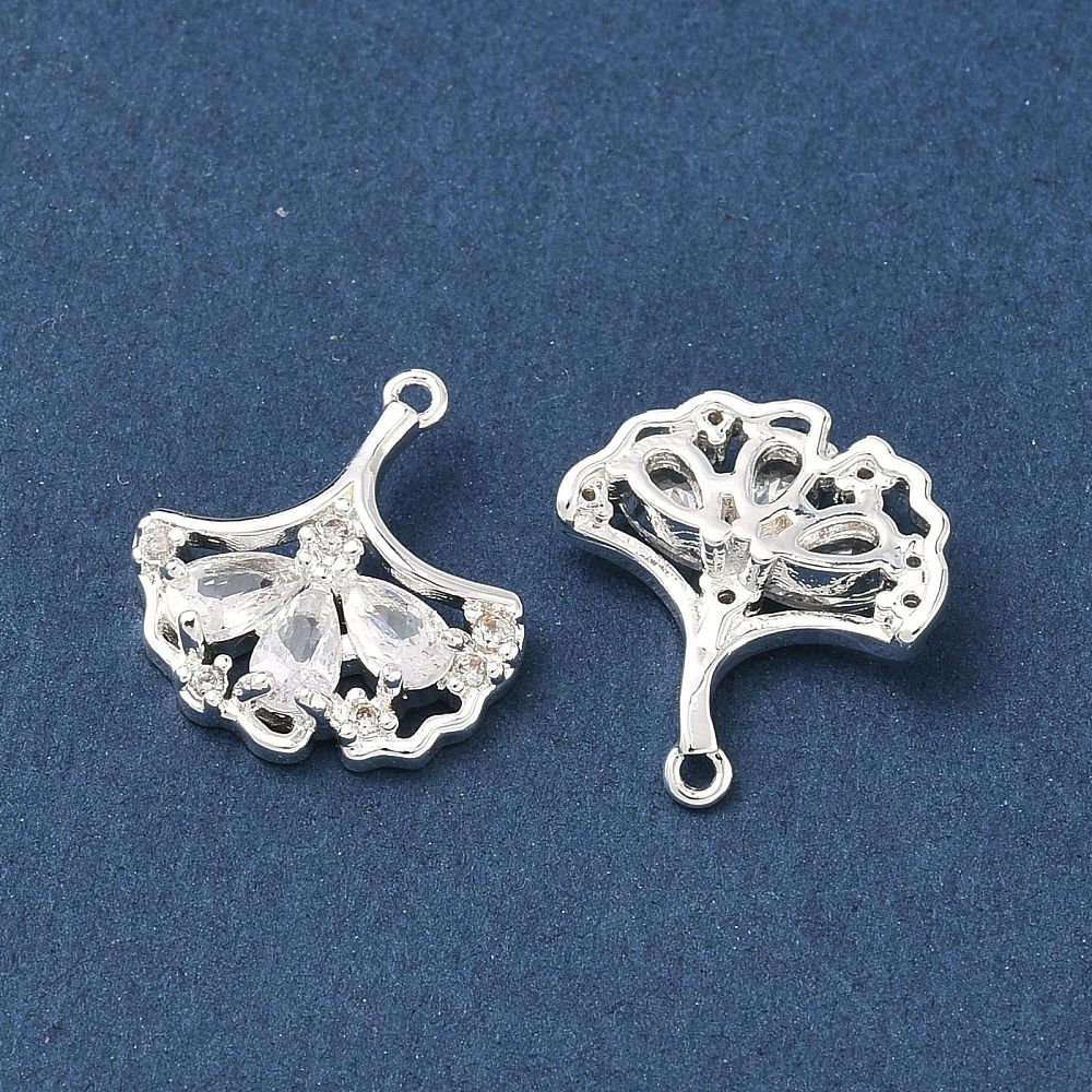 Blad Vedhæng – Zirkonia Sølvbelagt (15mm) - Uniq Perler - 117642