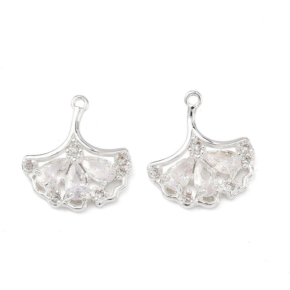 Blad Vedhæng – Zirkonia Sølvbelagt (15mm) - Uniq Perler - 117642