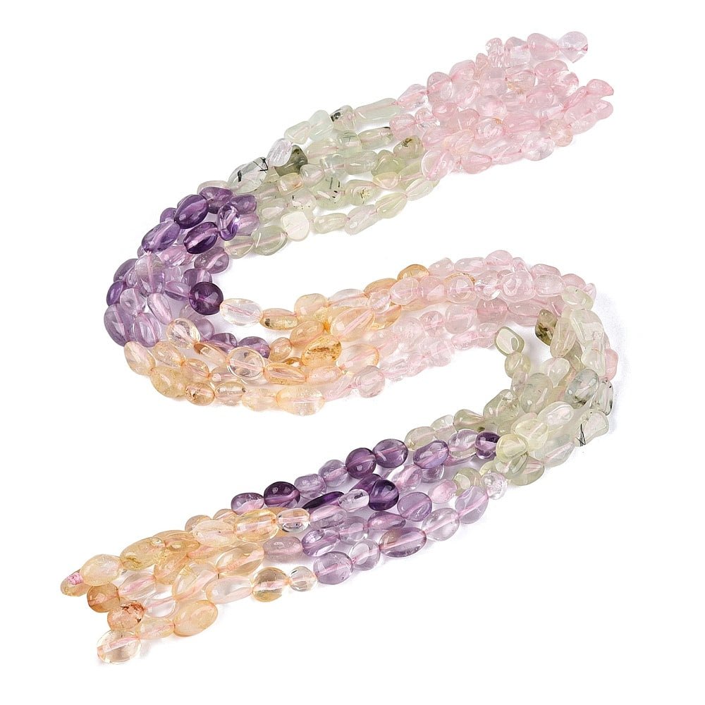 Blandede Naturstens Perler – Nuggets (4~12x5~9x3~8mm) - Uniq Perler - 123870