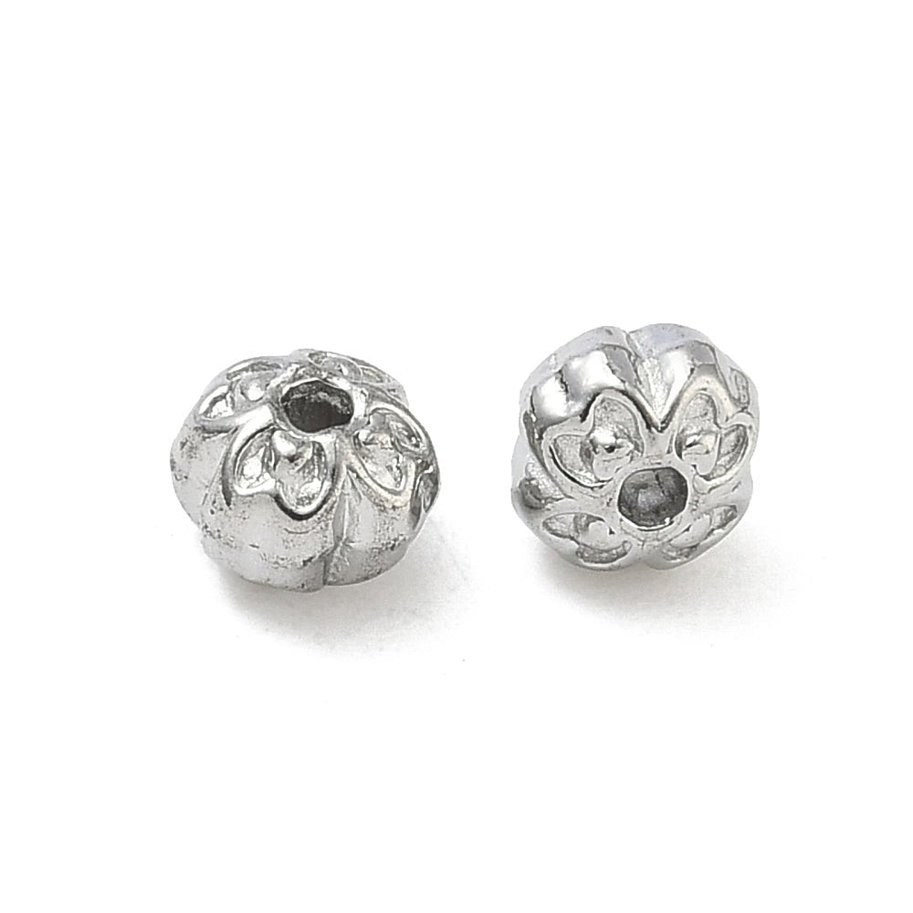 Blomst Perler i Stål – (6mm, 6 stk) - Uniq Perler -