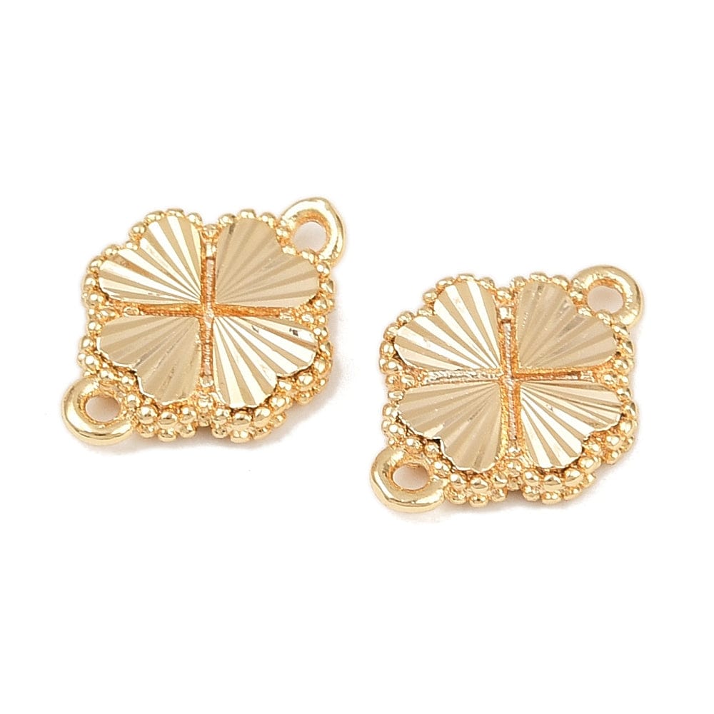 Blomster Mellemled - 18K Forgyldt (10x14x2mm) - Uniq Perler - 116145