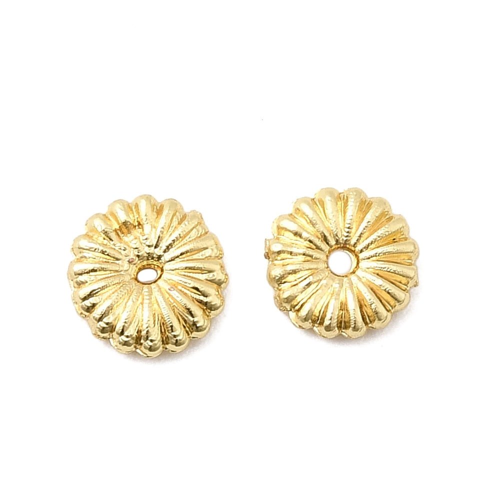 Blomsterformede Perler – 18K Langtidsholdbar Forgyldt (6mm) 10 stk - Uniq Perler -