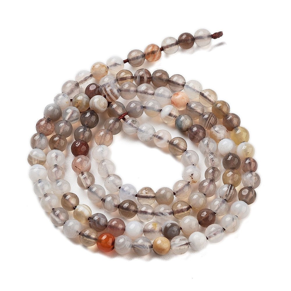 Botswana Agat – Runde (3mm) - Uniq Perler -