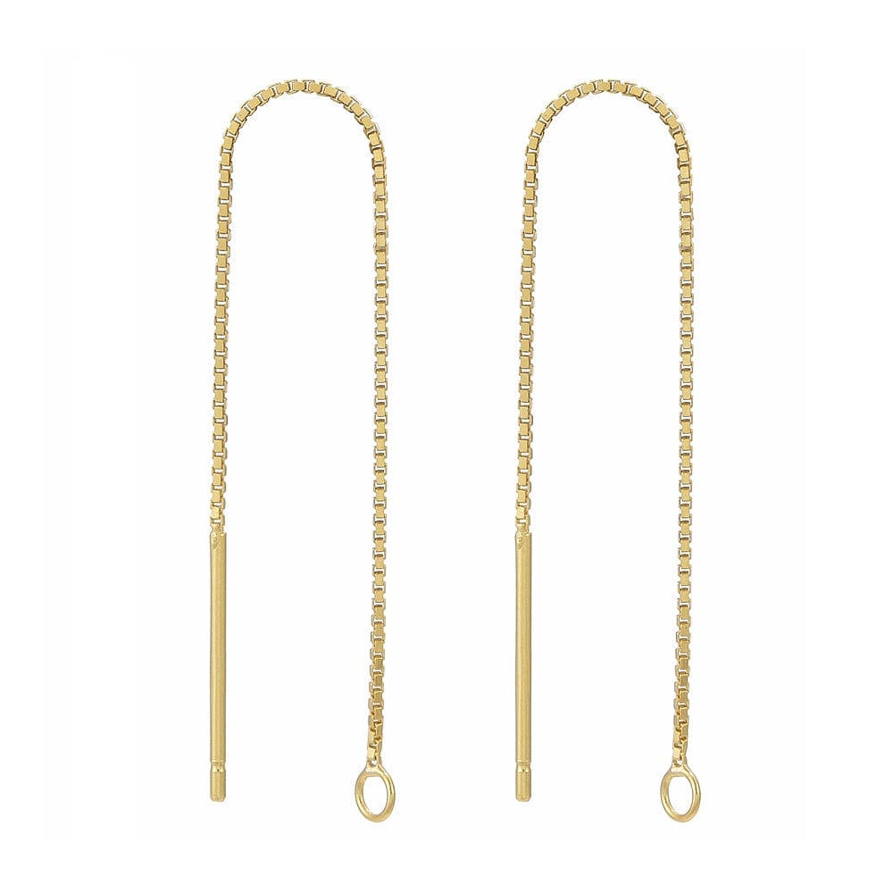 Box Ørekæde – Forgyldt 925 Sterling Sølv (70mm) - Uniq Perler - 033957745670923232246845