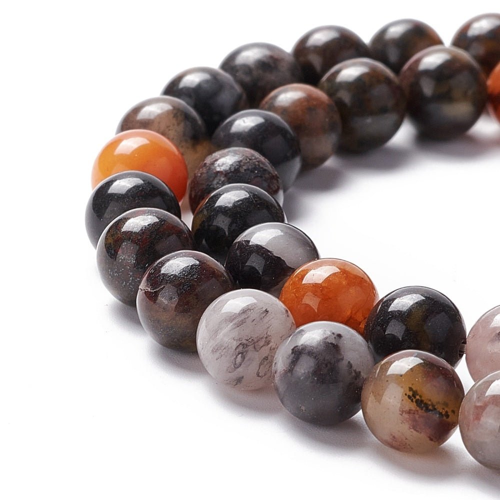 Breccieret Jaspis Perler – Runde (8mm) - Uniq Perler -