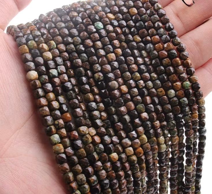 Brun Turquise Perler – Kubeformet (4x4 mm) - Uniq Perler - 67800123