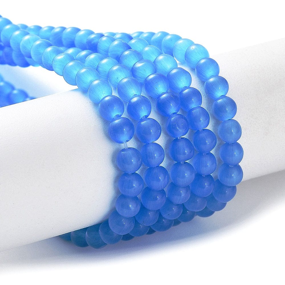 Cat Eye - Blå (4mm) - Uniq Perler - 111913