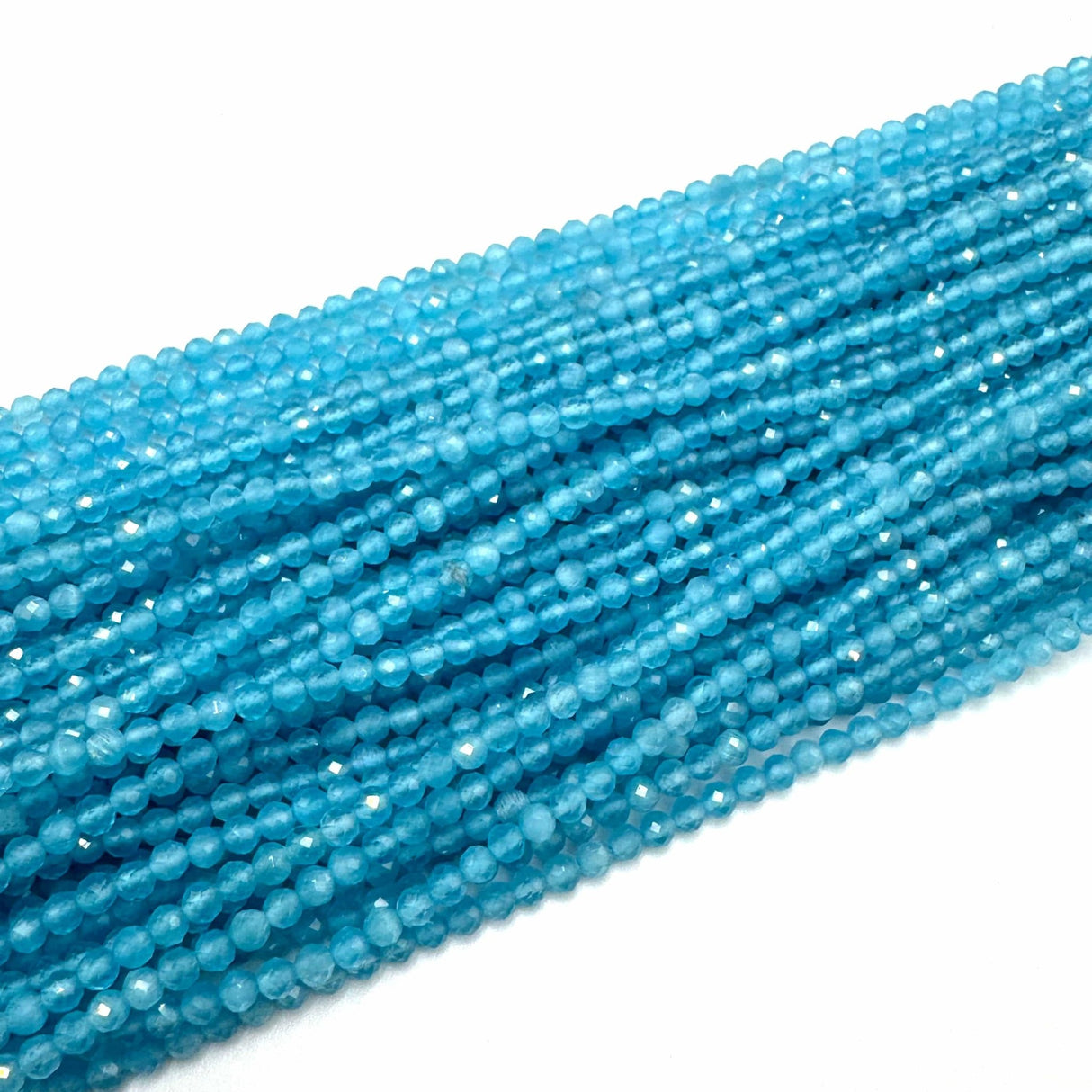 Cat Eye – Blå, Facetteret (3mm) - Uniq Perler - 58108