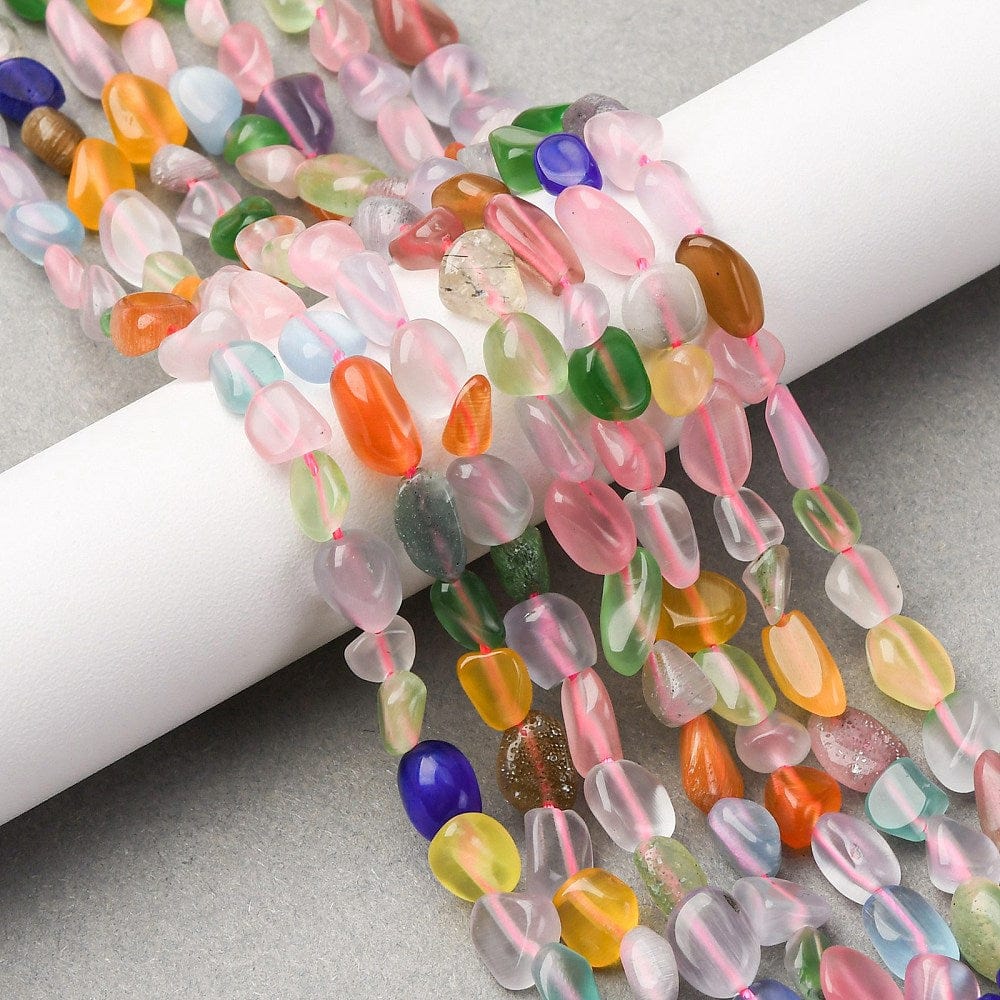 Cat Eye – Farve Mix, Nuggets (4 - 10mm) - Uniq Perler - 115246