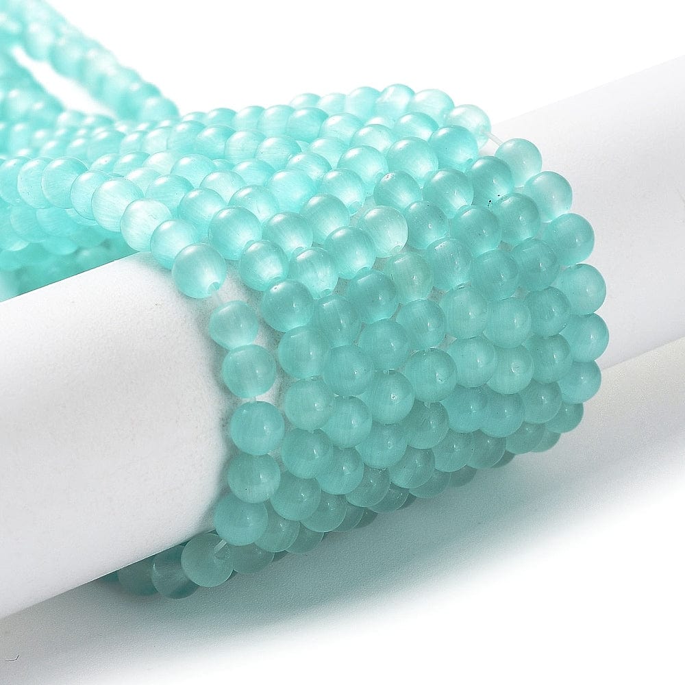 Cat Eye - Turkis (4mm) - Uniq Perler - 115832