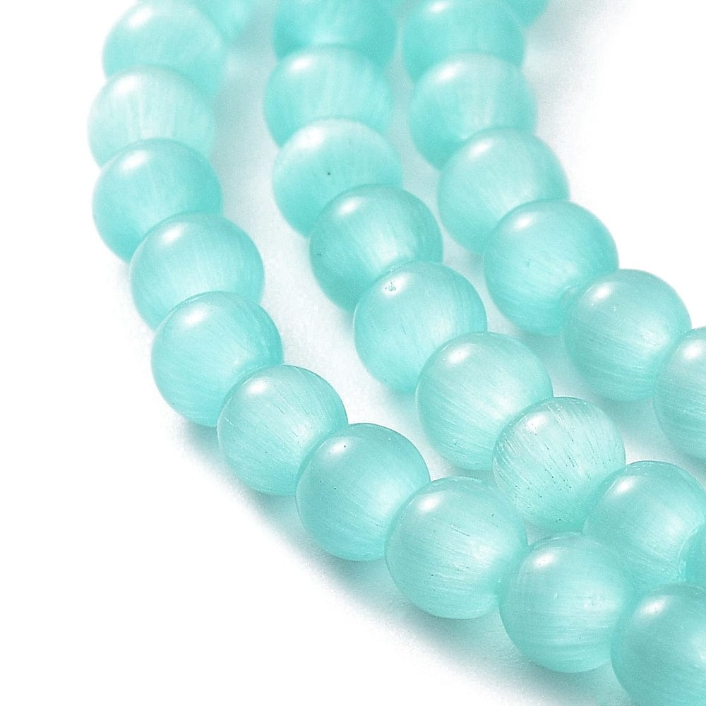 Cat Eye - Turkis (4mm) - Uniq Perler - 115832